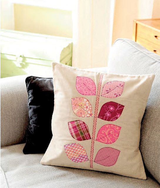 Applique Leaf Cushion (Sewing World May16)