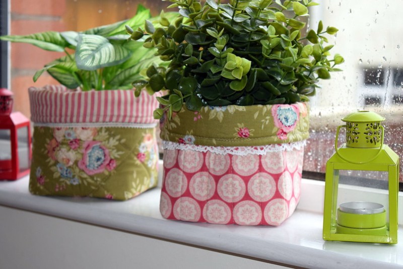 Quilted Plant Pot Cover