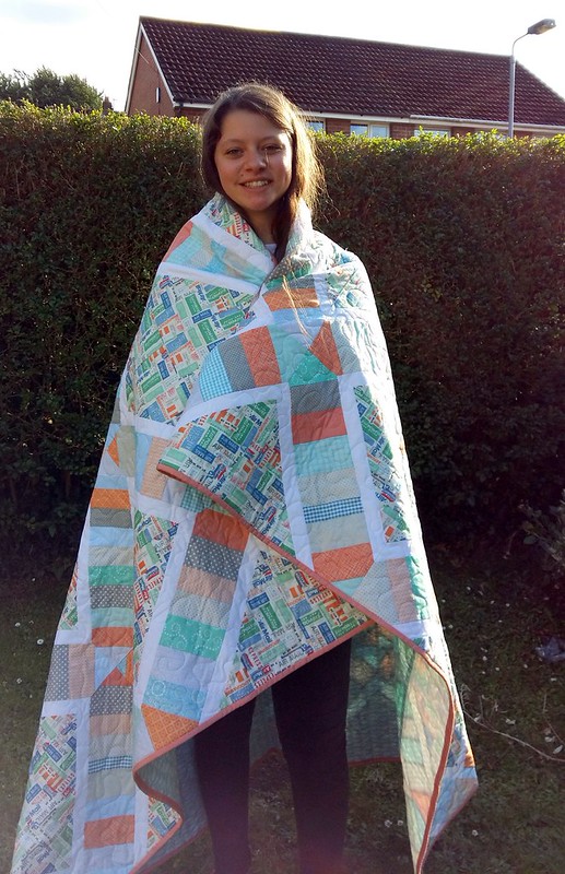 Lucy's 18th Birthday Quilt (Around the World, Pretty Patches Aug17)